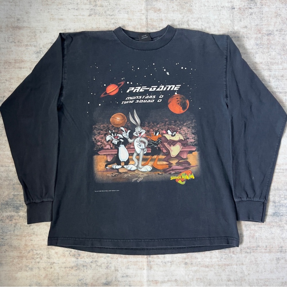 Vintage 90s Space Jam Looney Tunes Movie Promo Tshirt